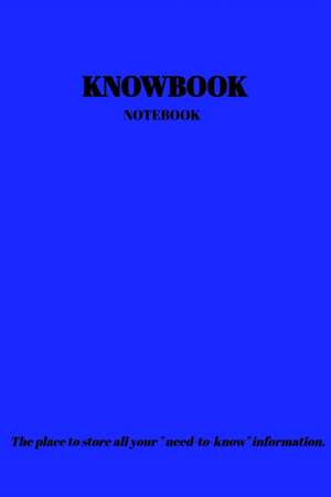 KNOWBOOK Notebook de Jacqueline H Stevenson