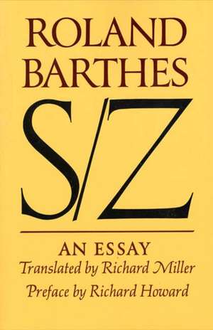 S/Z: An Essay de Roland Barthes