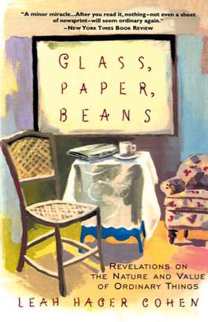 Glass, Paper, Beans: Revolutions on the Nature and Value of Ordinary Things de Leah Hager Cohen