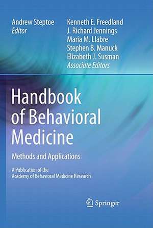 Handbook of Behavioral Medicine: Methods and Applications de Andrew Steptoe