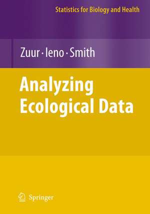 Analyzing Ecological Data de Alain Zuur