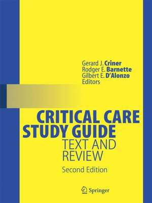 Critical Care Study Guide: Text and Review de Gerard J. Criner