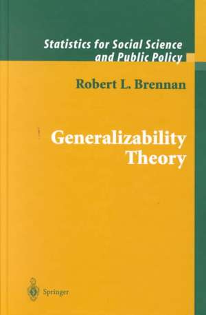 Generalizability Theory de Robert L. Brennan