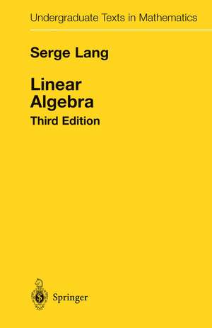 Linear Algebra de Serge Lang