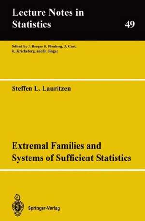 Extremal Families and Systems of Sufficient Statistics de Steffen L. Lauritzen