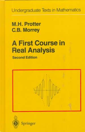 A First Course in Real Analysis de Murray H. Protter