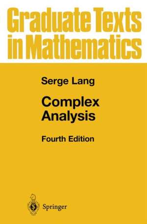 Complex Analysis de Serge Lang