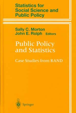 Public Policy and Statistics: Case Studies from RAND de Sally C. Morton