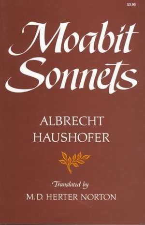 Moabit Sonnets de A Haushofer