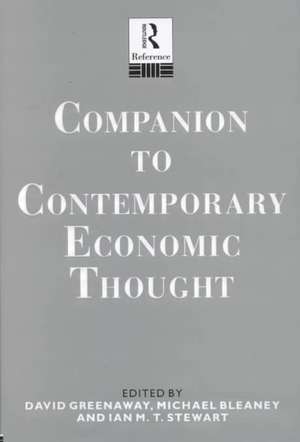 Companion to Contemporary Economic Thought de Michael Bleaney