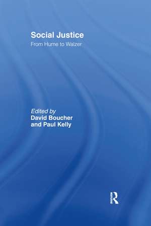 Perspectives on Social Justice: From Hume to Walzer de David Boucher