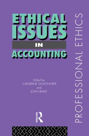 Ethical Issues in Accounting de John Blake