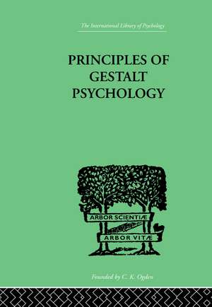 Principles Of Gestalt Psychology de K Koffka