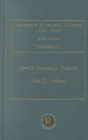 Japans Econ Position V 7 de John E. Orchard