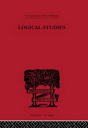 Logical Studies de Georg Henrik Von Wright