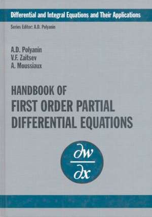 Handbook of First-Order Partial Differential Equations de Andrei D. Polyanin