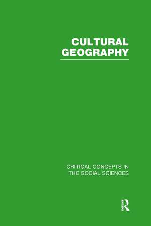 Cultural Geography de Nigel Thrift