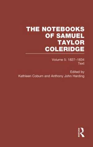 Coleridge Notebooks V5 Text de Kathleen Coburn