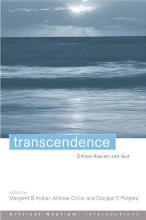 Transcendence: Critical Realism and God de Margaret S. Archer