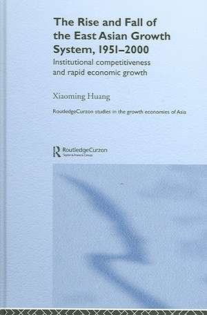 The Rise and Fall of the East Asian Growth System, 1951-2000: Institutional Competitiveness and Rapid Economic Growth de Huang Xiaoming