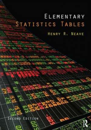 Elementary Statistics Tables de Henry Neave