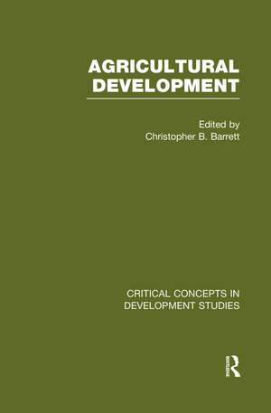 Agricultural Development de Christopher Barrett