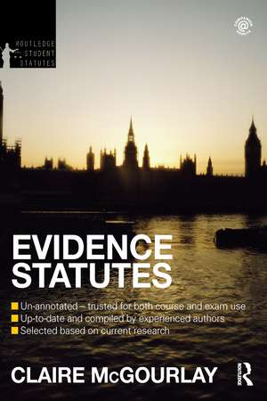 Evidence Statutes 2012-2013 de Douglas Cracknell