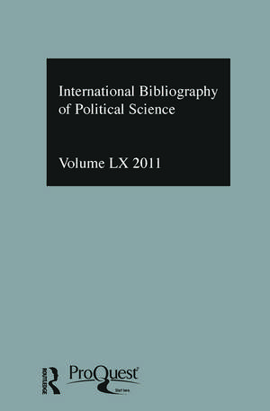 IBSS: Political Science: 2011 Vol.60: International Bibliography of the Social Sciences de The British Library of Political and Economic Science