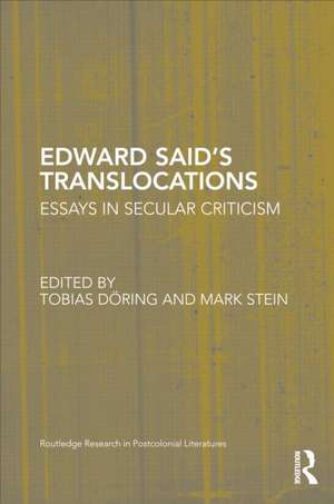 Edward Said's Translocations