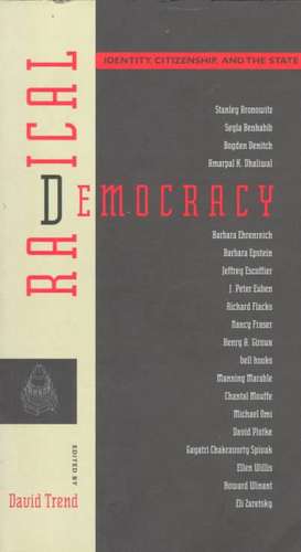 Radical Democracy: Identity, Citizenship and the State de David Trend