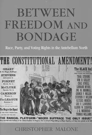 Between Freedom and Bondage: Race, Party, and Voting Rights in the Antebellum North de Christopher Malone