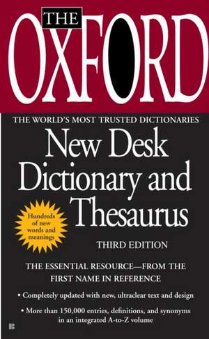 The Oxford New Desk Dictionary and Thesaurus de Berkley Publishing Group