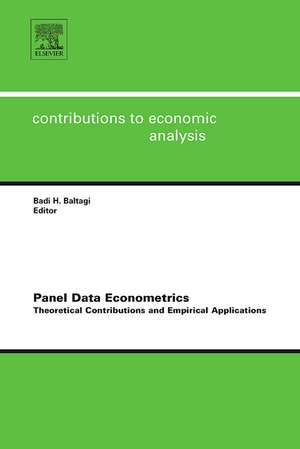 Panel Data Econometrics: Theoretical Contributions and Empirical Applications de Badi H. Baltagi