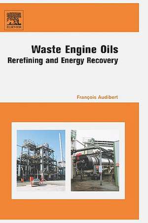 Waste Engine Oils: Rerefining and Energy Recovery de Francois Audibert