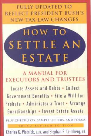 How to Settle an Estate de Charles K. Plotnick