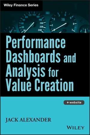 Performance Dashboards and Analysis for Value Creation +CD de J. Alexander