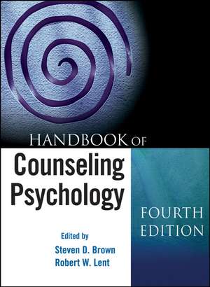 Handbook of Counseling Psychology 4e de SD Brown