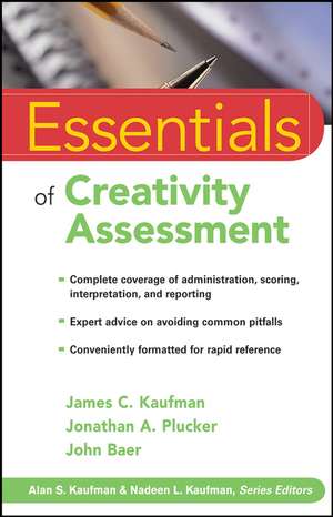 Essentials of Creativity Assessment de JC Kaufman