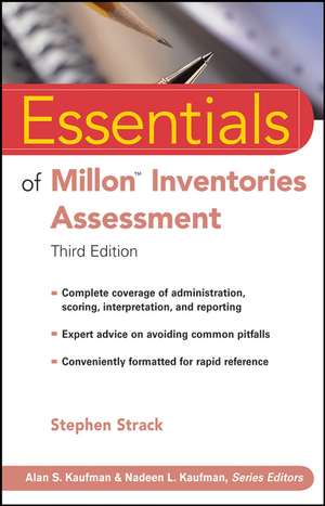 Essentials of Millon Inventories Assessment 3e de S Strack