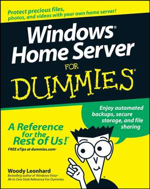 Windows Home Server For Dummies de W. Leonhard