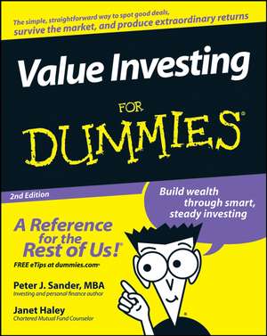 Value Investing For Dummies 2e de Sander