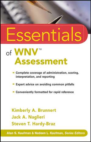 Essentials of WNV Assessment de KA Brunnert