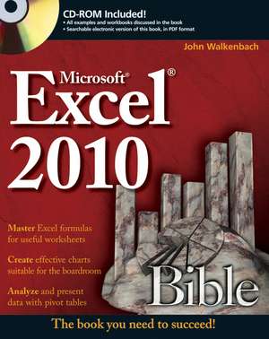 Excel 2010 Bible de J Walkenbach