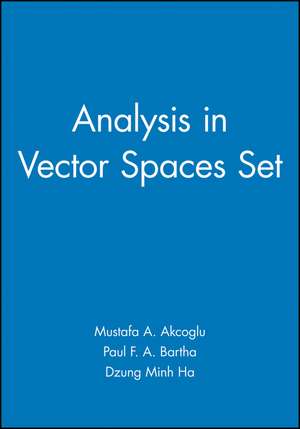 Analysis in Vector Spaces & Solutions Manual Set de Mustafa A Akcoglu