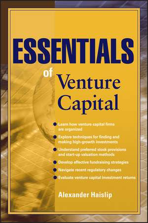 Essentials of Venture Capital de A Haislip