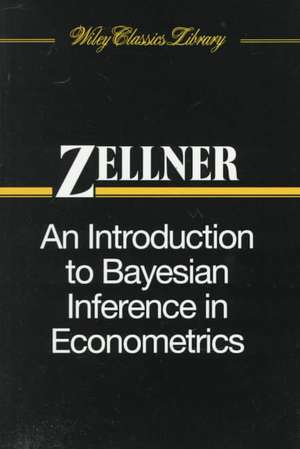 An Introduction to Bayesian Inference in Economete Inference in Econometrics (Paper only) de A Zellner