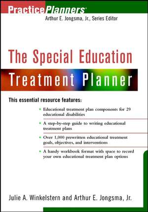 The Special Education Treatment Planner de AE Jongsma