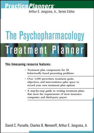 The Psychopharmacology Treatment Planner de AE Jongsma