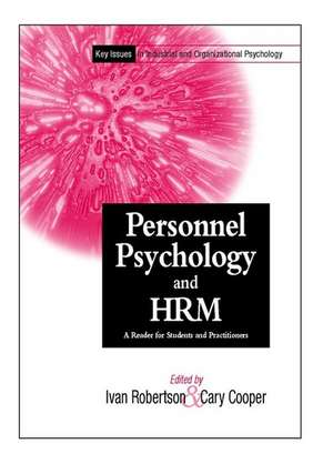 Personnel Psychology & HRM – A Reader for Students & Practioners de IT Robertson