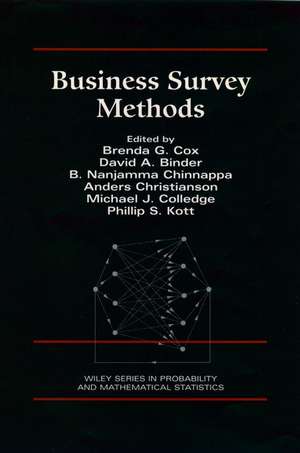 Business Survey Methods de B G Cox